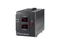 PowerWalker AVR 2000/SIV - Automatische Spannungsregulierung - Wechselstrom 230 V - 1600 Watt - 2000 VA - Ausgangsanschlüsse: 2 - Schwarz