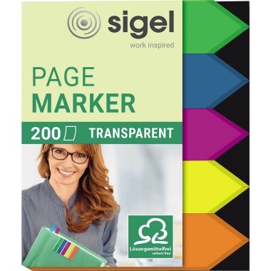 SIGEL Haftmarker HN613 45x60mm Pfeil farbig sortiert 5 St./Pack.