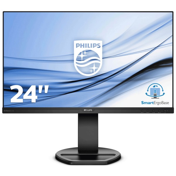 Philips B Line 241B8QJEB - LED-Monitor - 61 cm (24") (23.8" sichtbar) - 1920 x 1080 Full HD (1080p) @ 75 Hz - IPS - 250 cd/m² - 1000:1 - 5 ms - HDMI, DVI-D, VGA, DisplayPort - Lautsprecher - Black Texture