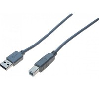 Exertis Hypertec - USB-Kabel - USB-A (M) bis USB-B (M) - 3 m - Grau - USB 2.0 - 532513