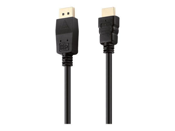 Helos - Adapterkabel - DisplayPort männlich zu HDMI männlich - 2 m - Schwarz - 1080p-Unterstützung