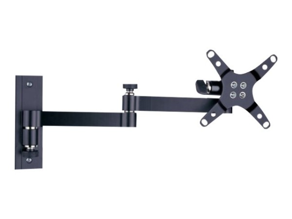 TECHly LED 100 - Befestigungskit (Schwenkarm-Wandhalterung) für LCD TV - Schwarz - Bildschirmgröße: 33-76.2 cm (13"-30") - Wandmontage