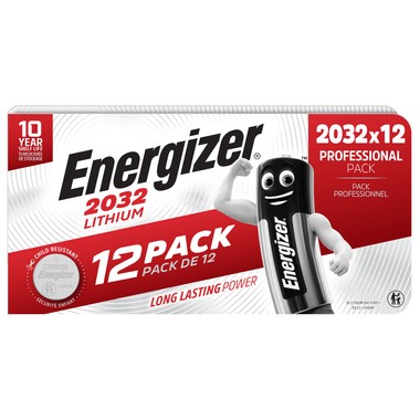 Energizer Knopfzelle CR2032 E303693100 Lithium 12St.