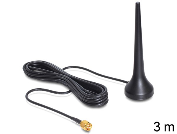 DeLOCK GSM Quadband Antenna - Antenne - Mobiltelefon - 2 dBi - ungerichtet - außen - Schwarz