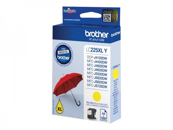 Brother LC225XLY - Gelb - Original - Tintenpatrone - für Brother DCP-J4120, MFC-J4420, J4620, J5320, J5620, J5625, J5720; Business Smart MFC-J4420