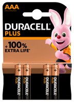Duracell Alkaline Plus AAA batterij 4 pack - Batterie