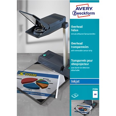 Avery Zweckform Inkjetfolie 2504 Sensor kurz glasklar 50 St./Pack.