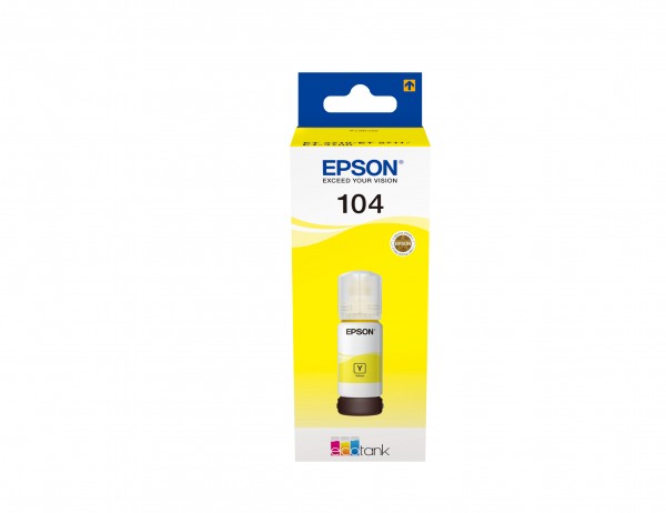 Epson EcoTank 104 - 65 ml - Gelb - original - Tintenbehälter - für EcoTank ET-1810, 2715, 2721, 2810, 2811, 2812, 2814, 2815, 2820, 2821, 2825, 2826, 4800
