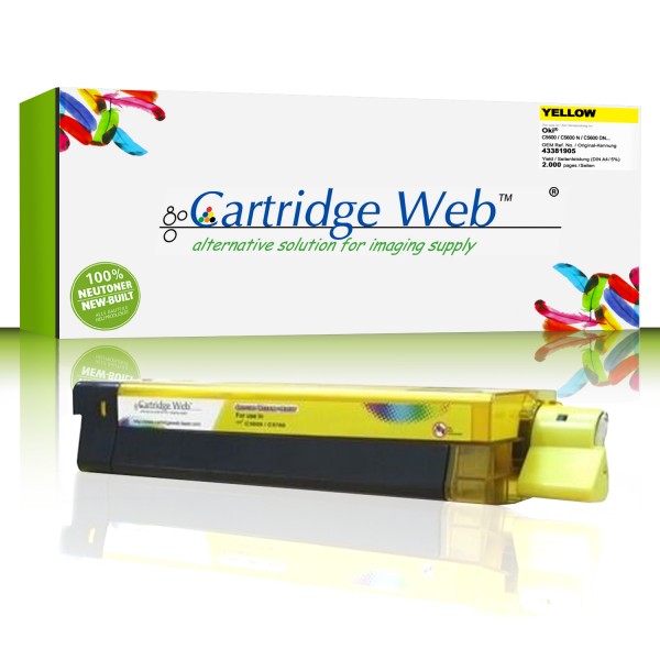 CartridgeWeb Toner kompatibel zu Oki 43381905 gelb 2.000 Seiten