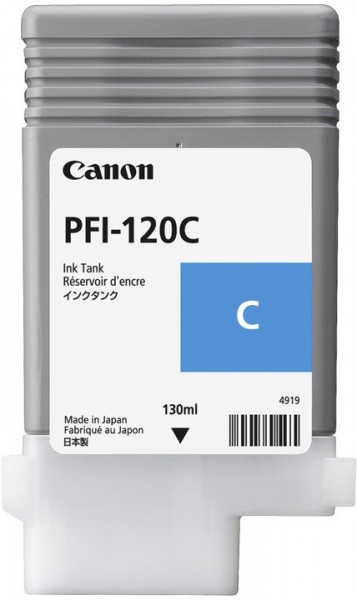 Canon PFI-120 C - 130 ml - Cyan - original - Tintenbehälter - für imagePROGRAF GP-200, GP-300, TM-200, TM-205, TM-300, TM-305