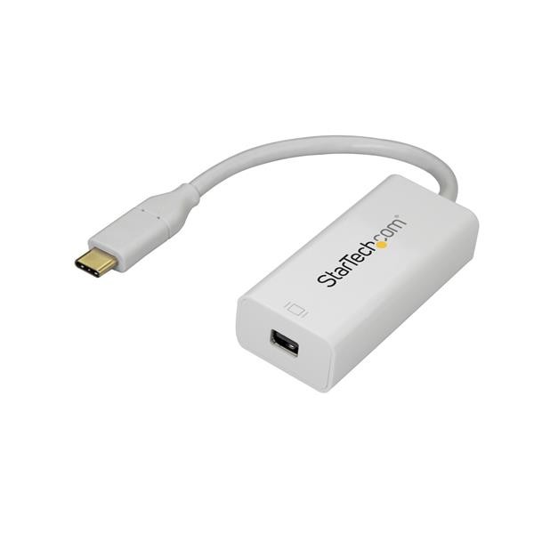 StarTech USB-C auf Mini DisplayPort Adapter - 4K 60Hz - Weiß - Externer Videoadapter - USB-C - Mini DisplayPort - weiß