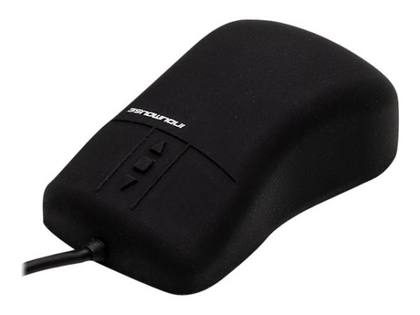 Gett Indumouse Pro - Maus - medical grade, IP68 - ergonomisch - rechts- und linkshändig - Infrarot - 5 Tasten - kabelgebunden - USB - Schwarz