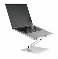 DURABLE RISE - Aufstellung - faltbar - für Notebook / Tablet - Aluminium - Silber - Bildschirmgröße: 25.4-43.2 cm (10"-17") - Schreibtisch