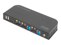 DIGITUS DS-12850 - KVM-/Audio-/USB-Switch - 2 x KVM/Audio/USB - 1 lokaler Benutzer - Desktop