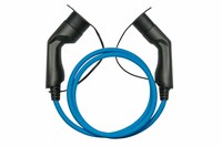 kabelmeister E-Auto-Ladekabel Mode 3 Typ 2 Stecker an Buchse 3-phasig 16 A 11 kW blau 7