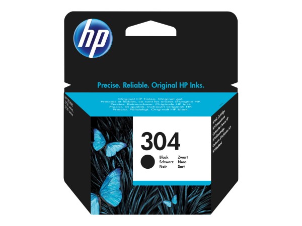 HP 304 - Schwarz - Original - Tintenpatrone - für AMP 130; Deskjet 26XX, 37XX; Envy 50XX