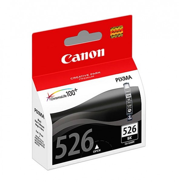 Canon CLI-526BK - Schwarz - Original - Blisterverpackung - Tintenbehälter - für PIXMA iP4950, iX6550, MG5350, MG6150, MG6250, MG8150, MG8250, MX715, MX885, MX892, MX895