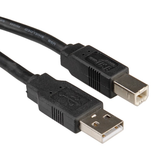 Roline - USB-Kabel - USB (M) zu USB Typ B (M) - USB 2.0 - 80 cm - Schwarz