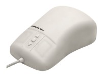 Gett Indumouse Pro - Maus - geeignet für medizinische Anwendung, IP68 - ergonomisch - rechts- und linkshändig - Infrarot - 5 Tasten - kabelgebunden - USB - Grau