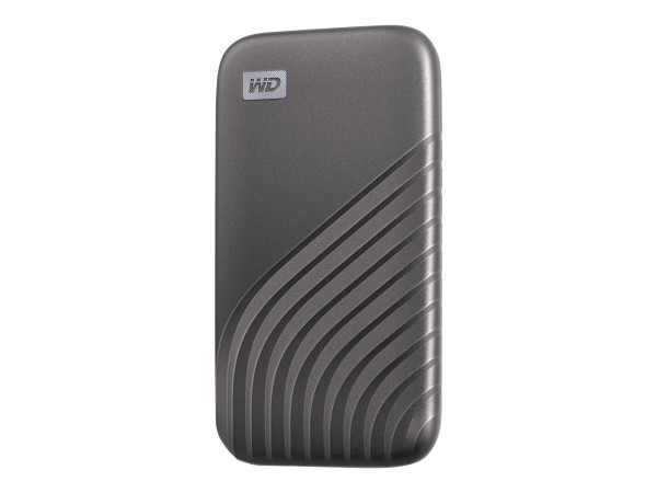 WD My Passport SSD WDBAGF5000AGY - SSD - verschlüsselt - 500 GB - extern (tragbar) - USB 3.2 Gen 2 (USB-C Steckverbinder) - 256-Bit-AES - Space-grau