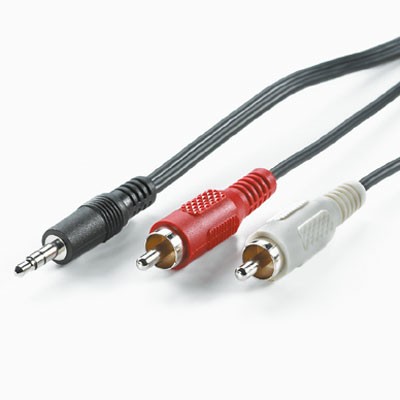 Roline - Audiokabel - Stereo Mini-Klinkenstecker männlich zu RCA männlich - 5 m - abgeschirmt - Schwarz