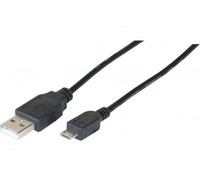 exertis Connect - USB-Kabel - USB (M) zu Micro-USB Typ B (M) - USB 2.0 - 1 m - Schwarz