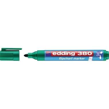edding Flipchartmarker 380 4-380004 1,5-3mm Rundspitze grün