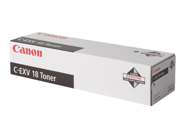 Canon C-EXV 18 - Schwarz - Original - Tonerpatrone - für imageRUNNER 1018, 1018J, 1022A, 1022F, 1022i, 1022IF, 1024iF