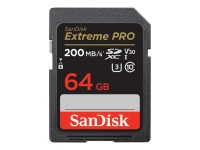 SanDisk Extreme Pro - Flash-Speicherkarte - 64 GB - Video Class V30 / UHS-I U3 / Class10 - SDXC UHS-I