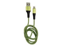 LC Power - Lightning-Kabel - USB männlich zu Lightning männlich - 1 m - Grau, grün
