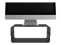 Dataflex Addit Bento monitor riser - adjustable 123 - Aufstellung für LCD-Display - pulverbeschichteter Stahl - Schwarz - Schreibtisch