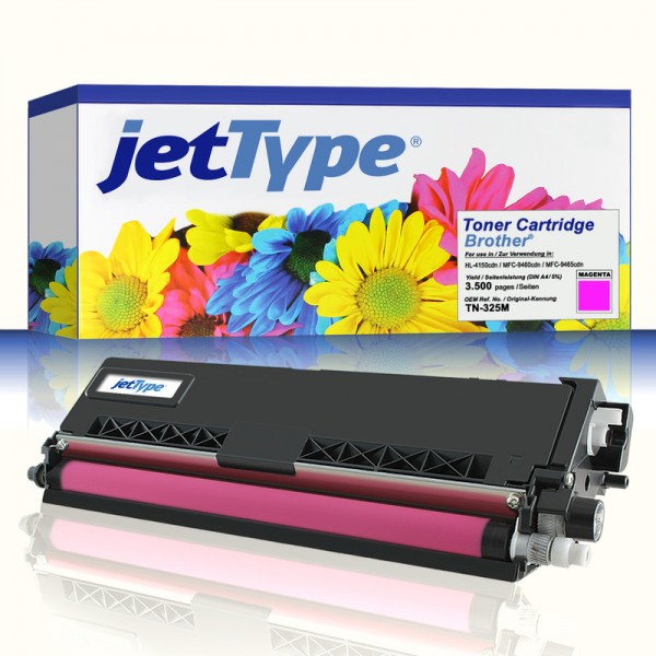 jetType Toner kompatibel zu Brother TN-325M magenta 3.500 Seiten 1 Stück
