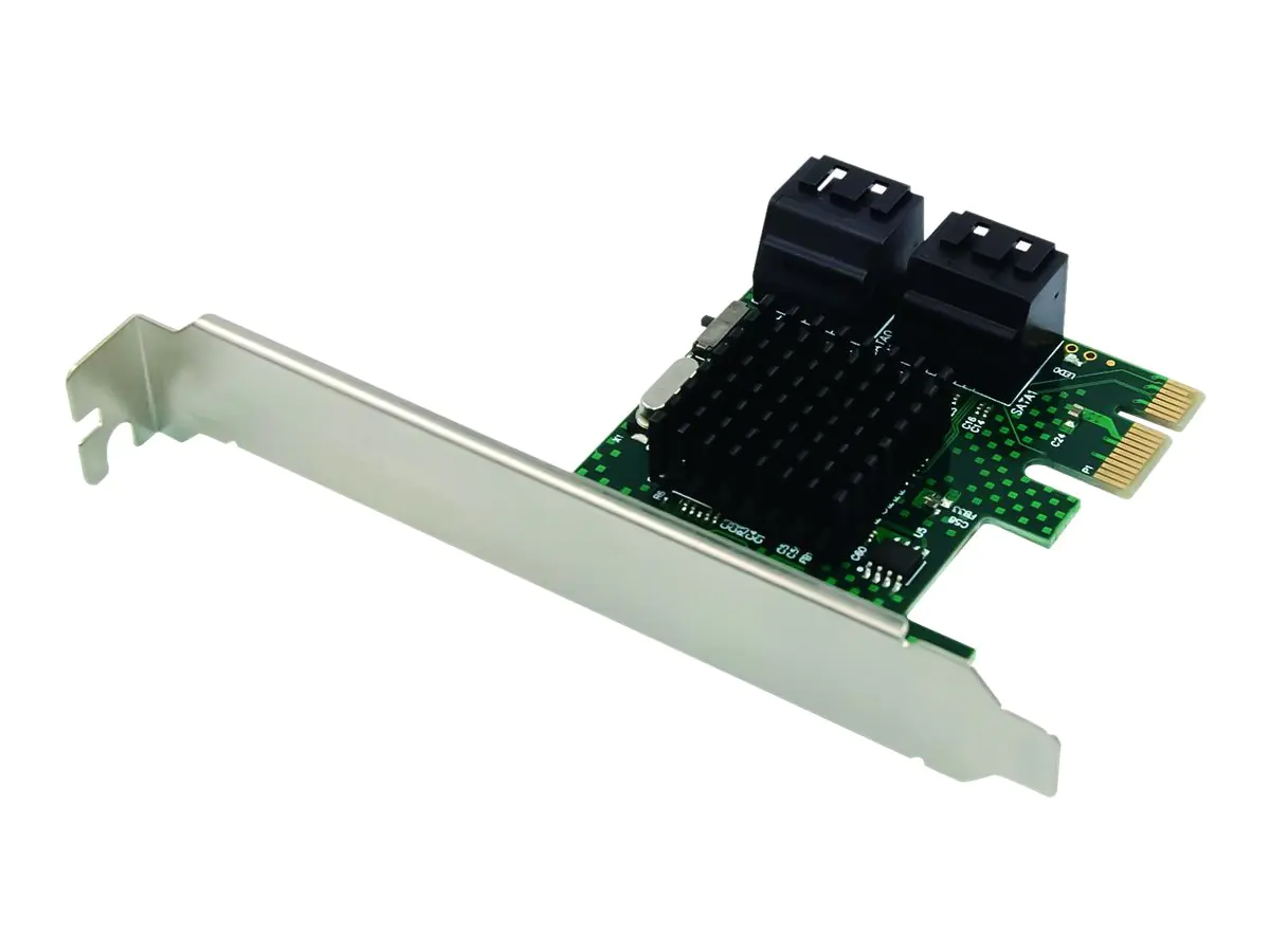 Conceptronic EMRICK03G - Speicher-Controller - 4 Sender/Kanal - SATA 6Gb/s - Low-Profile - PCIe x1 - grün