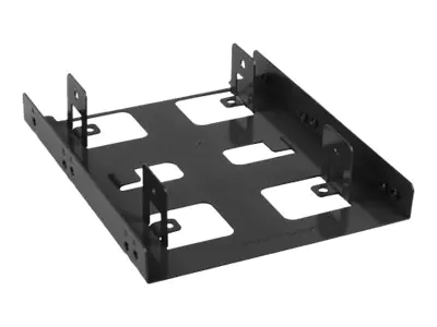 Sharkoon 3.5" BayExtension - Laufwerksschachtadapter - 3.5" to 2 x 2.5" (8,9 cm bis 2 x 6,4 cm) - Schwarz