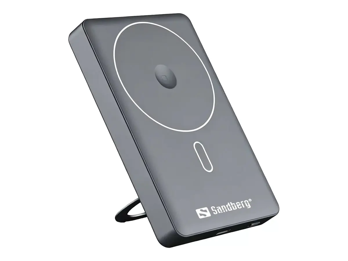 SANDBERG Pro - Induktive Power Bank - 3-in-1 - Li-Pol - 10000 mAh - 37 Wh - 20 watt - 3 A (USB-C) 421-56