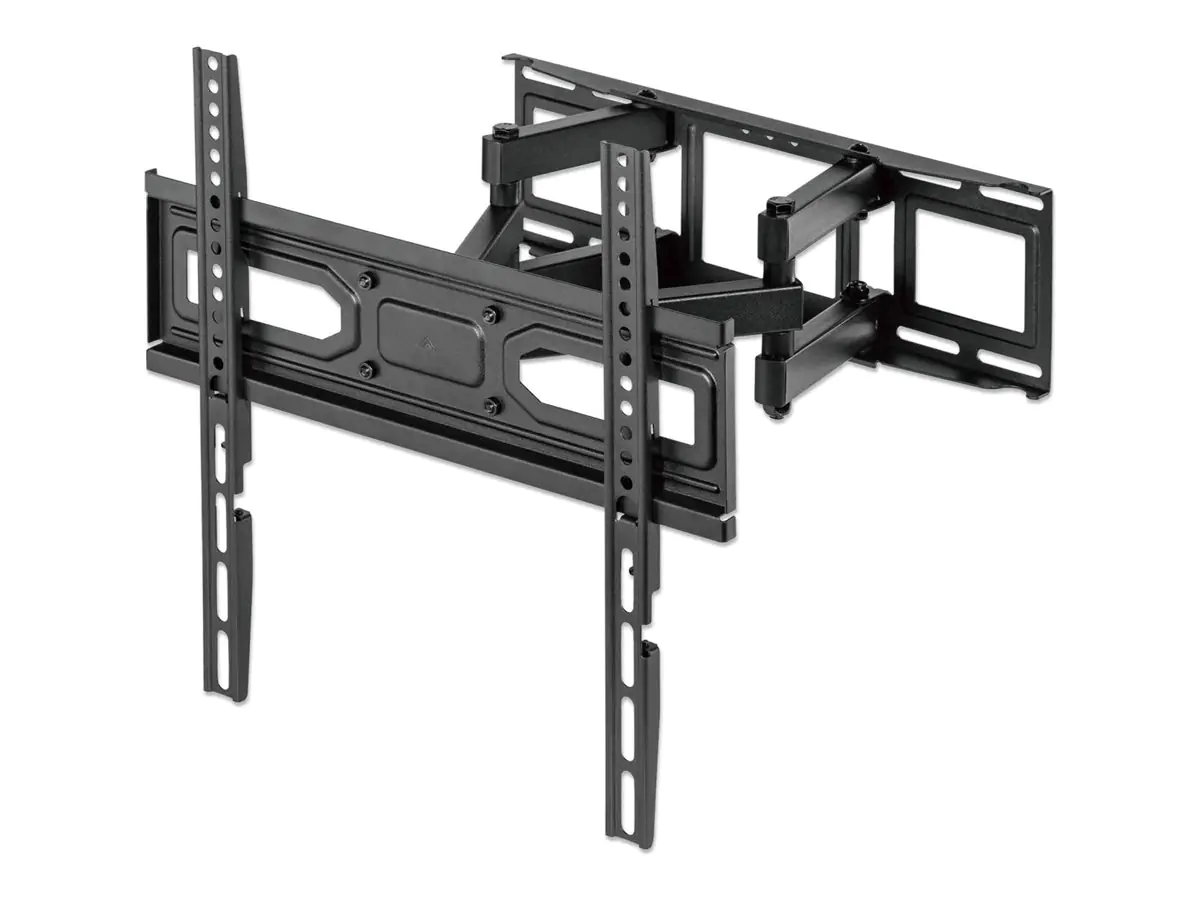 Manhattan TV & Monitor Mount, Wall, Full Motion, 1 screen, Screen Sizes: 32-55", Black, VESA 100x100 to 400x400mm, Max 40kg, LFD, Tilt & Swivel with 3 Pivots, Lifetime Warranty - Befestigungskit (Wandmontage) 462433