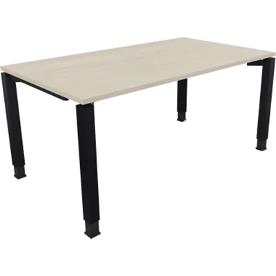 Schreibtisch Vierfuß Quadratrohr B1600xT900xH680-820 an/Akazie hell