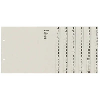 Leitz Registerserie 13060085 DIN A4 A-Z für 6Ordner Tauenpapier grau Leitz Registerserie 13060085 DIN A4 A-Z für 6Ordner Tauenpapier grau