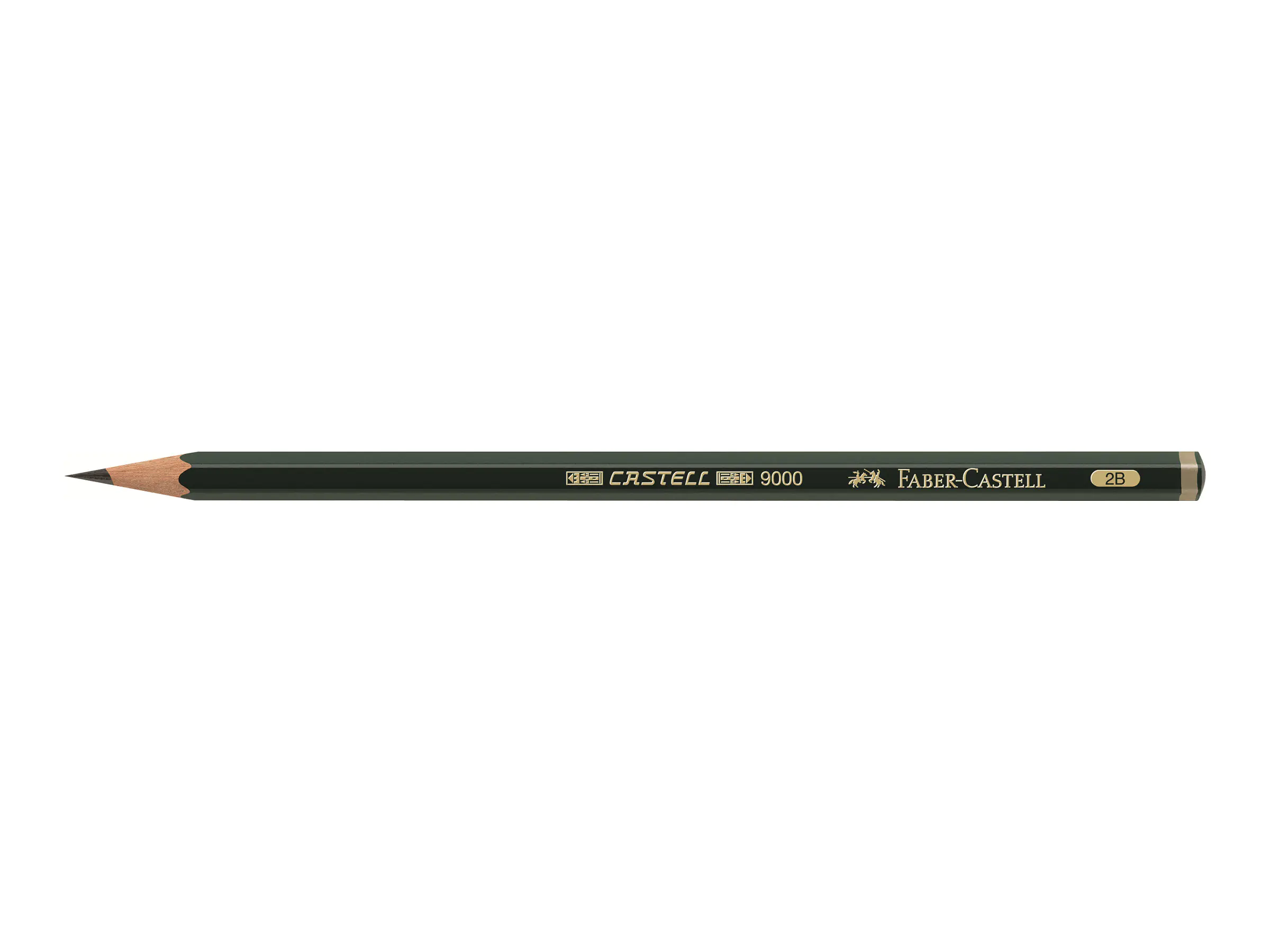 Faber-Castell Bleistift CASTELL 9000 119002 2B dunkelgrün