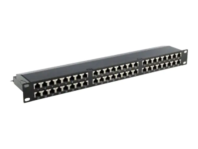 exertis Connect - Patch Panel - Rack montierbar - CAT 6 - STP - RJ-45 X 48 - Schwarz - 1U - 48.3 cm (19")