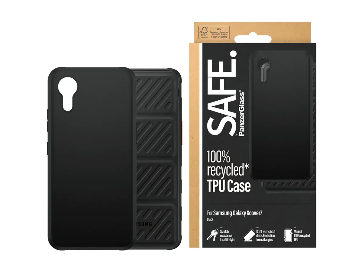 PanzerGlass SAFE. by PanzerGlass - Hintere Abdeckung für Mobiltelefon - 100 % recyceltes thermoplastisches Polyurethan (TPU) SAFE95981
