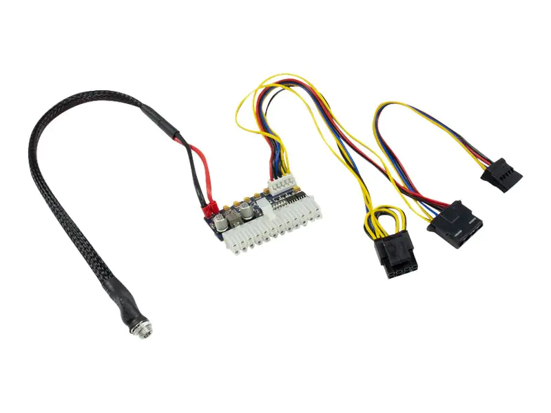 Inter-Tech - Stromkabel - power DC jack, ATX, 20-polig zu interne Stromversorgung, 4-polig, SATA-Stromstecker, 4-Pin interner Netzanschluss (12 V)