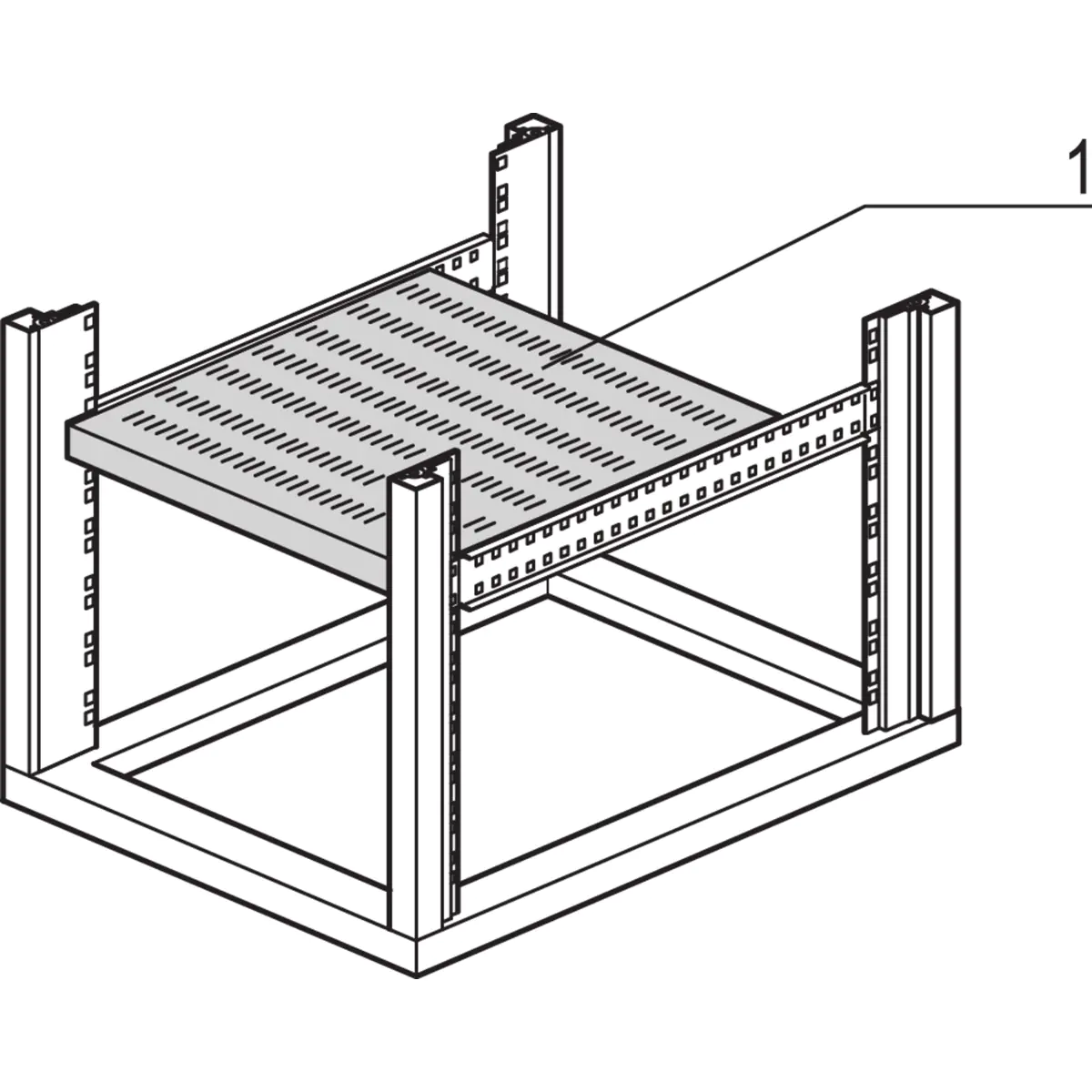 Schroff SHELF STAT.UNIV.600W500D 7021
