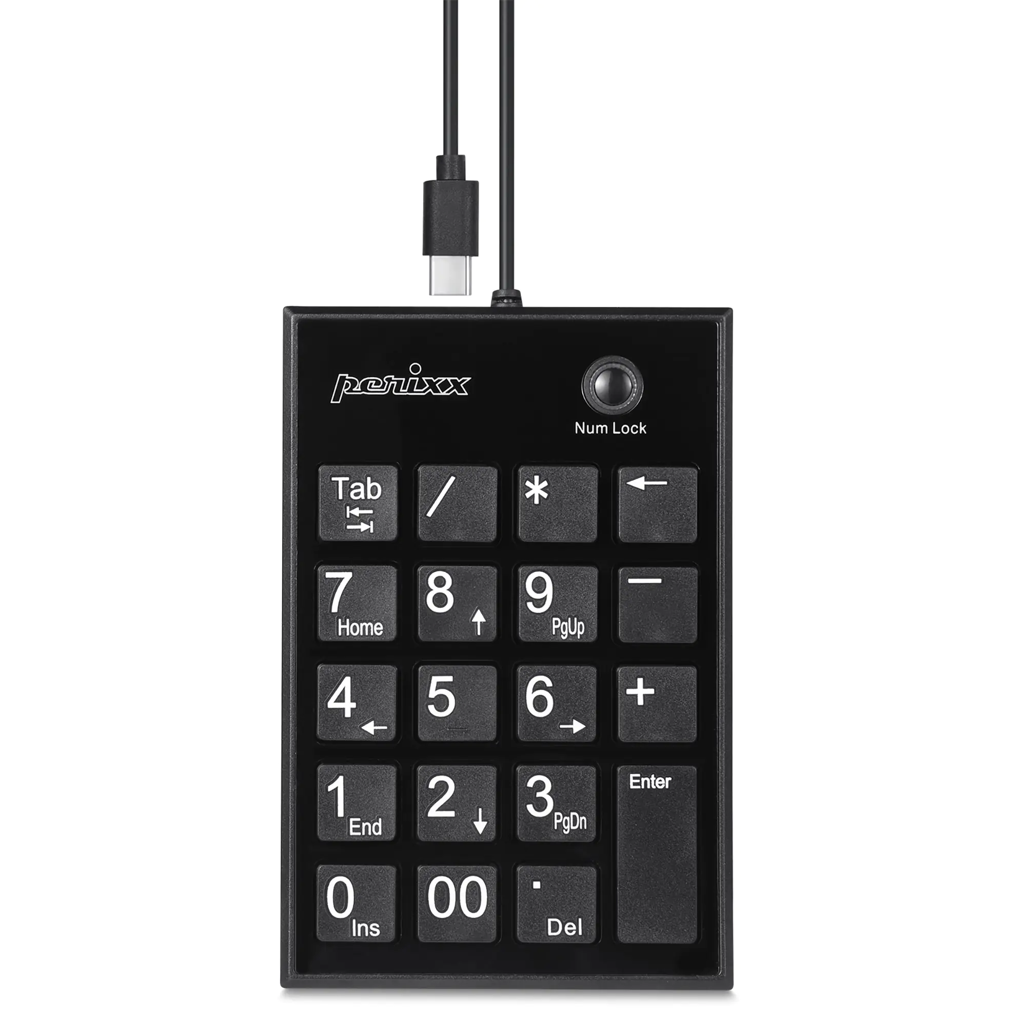 Perixx PERIPAD-202C Nummernblock kabelgebungen USB-C mit 2x USB 2.0 Hub USB-A - Touchpen - 19 Tas Perixx PERIPAD-202C Nummernblock kabelgebungen USB-C mit 2x USB 2.0 Hub USB-A - Touchpen - 19 Tas