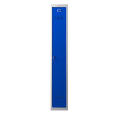 Phoenix Kleiderspind Personal Locker 300 x 1.830 x 500 mm (B x H x T) 1 Abteil Stahl, pulverbeschichtet Farbe der Front: blau Farbe des Korpus: grau