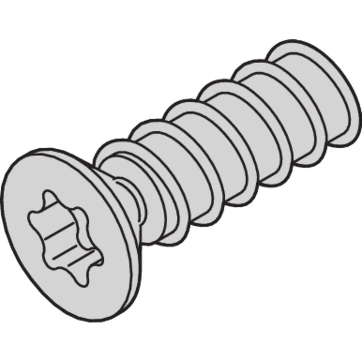 SCHROFF SCREW TORX CSK 2.5X7.7 (100PC/KIT)