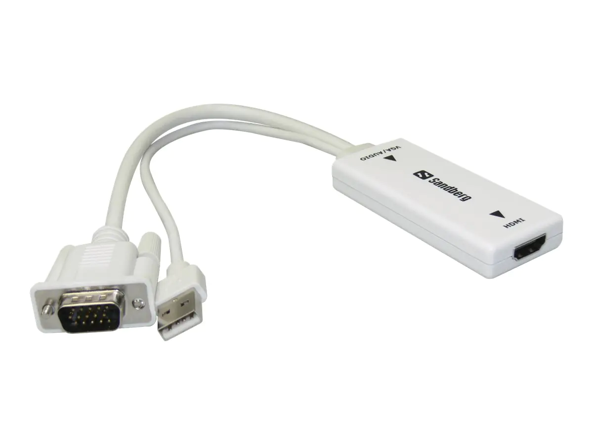 Sandberg VGA+Audio to HDMI Converter - Videokonverter - VGA - HDMI