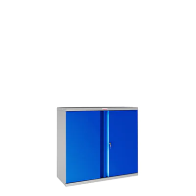 Phoenix Flügeltürenschrank 915 x 830 x 370 mm (B x H x T) 1 Fachboden Stahl, pulverbeschichtet Farbe der Front: blau Farbe des Korpus: grau Phoenix Flügeltürenschrank 915 x 830 x 370 mm (B x H x T) 1 Fachboden Stahl, pulverbeschichtet Farbe der Front: blau Farbe des Korpus: grau