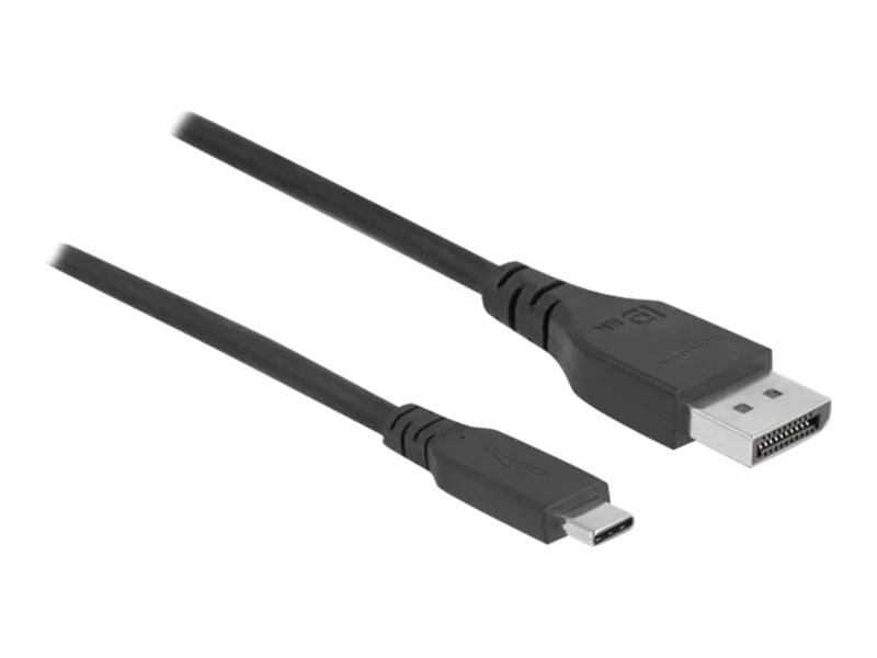 Delock - DisplayPort-Kabel - 24 pin USB-C (M) zu DisplayPort (M) - USB 3.2 Gen 2 / DisplayPort 1.4 - 1.5 m - unterstützt 8K 60 Hz (7680 x 4320), unterstützt 4K 240 Hz (3840 x 2160) - Schwarz Delock - DisplayPort-Kabel - 24 pin USB-C (M) zu DisplayPort (M) - USB 3.2 Gen 2 / DisplayPort 1.4 - 1.5 m - unterstützt 8K 60 Hz (7680 x 4320), unterstützt 4K 240 Hz (3840 x 2160) - Schwarz