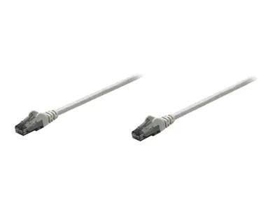 Intellinet Network Patch Cable, Cat6, 2m, Grey, CCA, U/UTP, PVC, RJ45, Gold Plated Contacts, Snagless, Booted, Lifetime Warranty, Polybag - Patch-Kabel - RJ-45 (M) zu RJ-45 (M) - 2 m - UTP - CAT 6 - geformt, ohne Haken - Grau